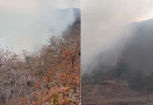 Por segundo día consecutivo, habitantes de Santiago Yosondúa piden auxilio para sofocar incendio que ha afectado, hasta ahora 190, hectáreas de superficie
