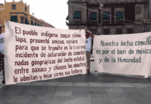 Habitantes de Santa María Chimalapa protestan en la CDMX tras resolución en su contra e interponen amparo para echar abajo sentencia de Tribunal Agrario