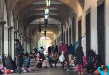 Desplazados mixes protestan en Palacio de Gobierno; denuncian abandono ante violencia agraria