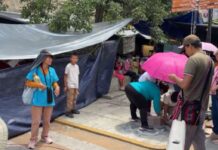 Adulto mayor sufre caída en plantón de la CNTE en el Centro de Oaxaca