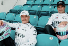 Checo Pérez revela que se robaron el auto particular de Valtteri Bottas en Miami: “Llegó una hora tarde a la junta”