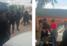 Por ingerir bebidas alcohólicas, policías de Oaxaca de Juárez detuvieron a militante de ASAEO y ello detonó enfrentamiento en Central de Abasto